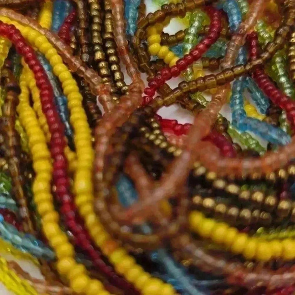 Vibrant Boho Multi-Strand Seed Bead Statement Necklace - Picture 2 of 3